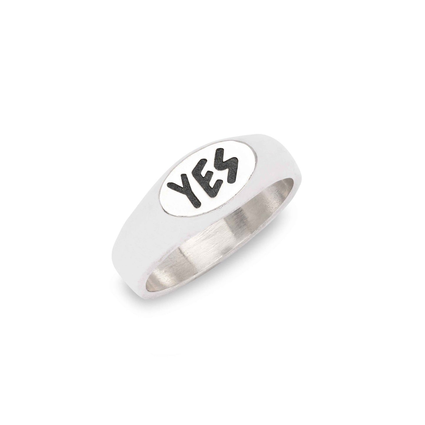 YES Sterling Silver Chunky Statement Ring