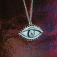 Large Silver Evil Eye Pendant