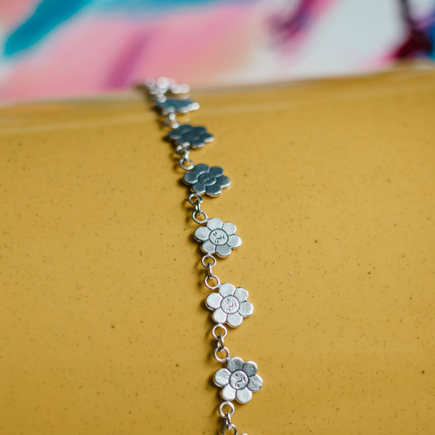 Grumpy Daisy Chain Necklace in Sterling Silver