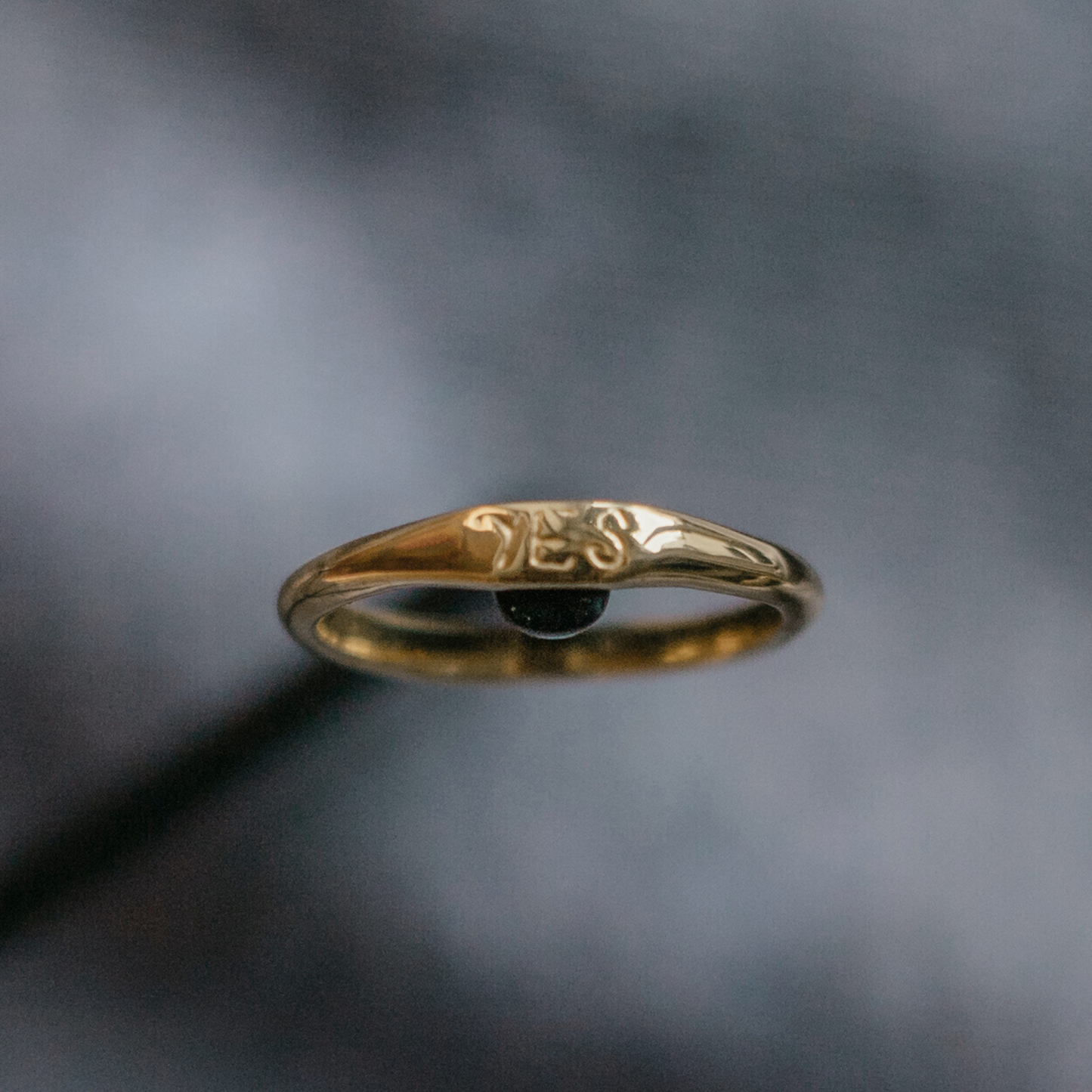 Delicate 'YES' Ring 9ct Gold